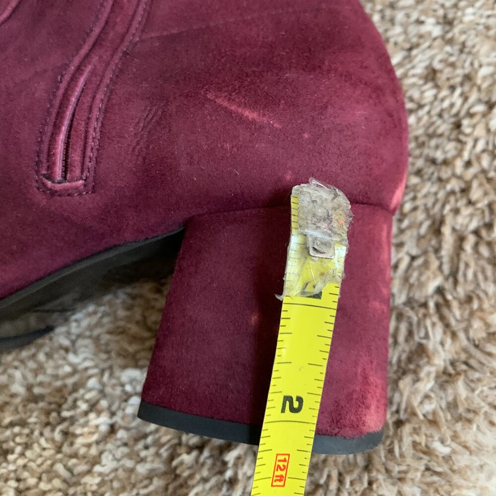 Prada Women's Burgundy Ankle Suede Boots. Size IT 39/ US 9. In very good conditi - Picture 11 of 14
